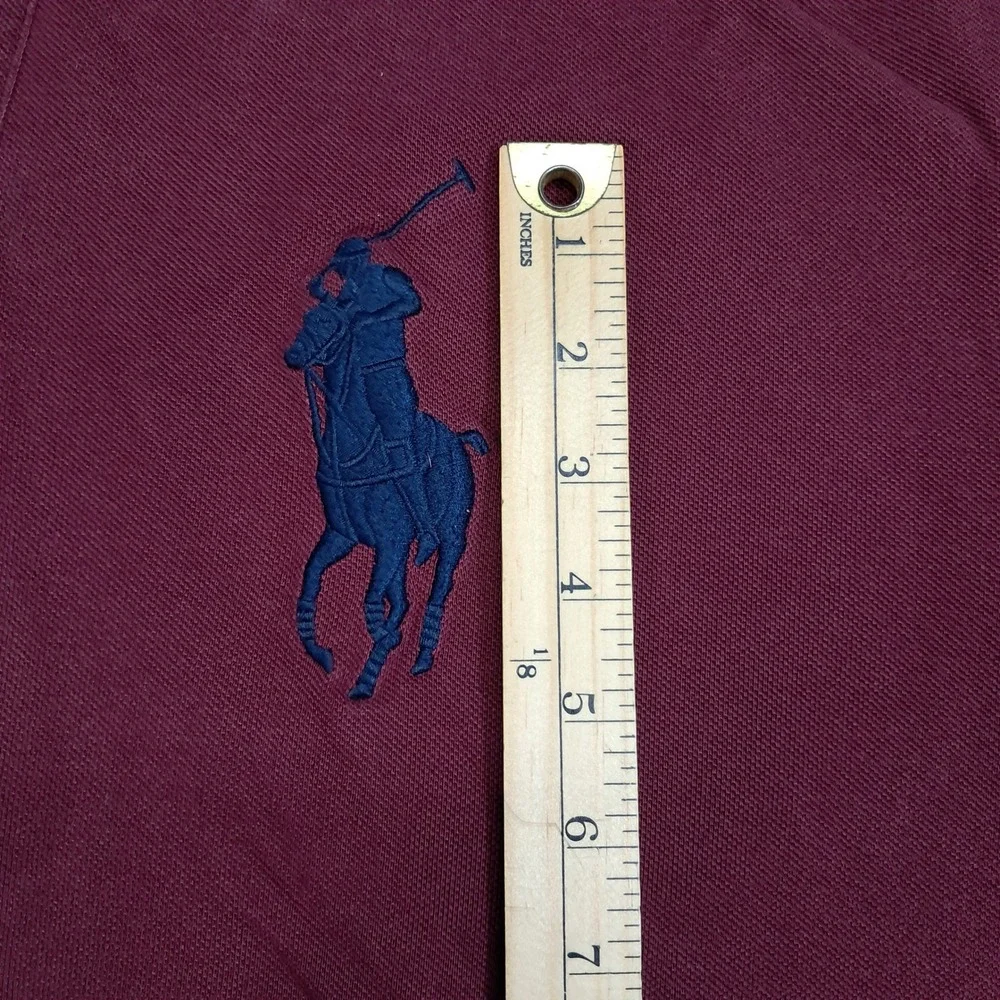 Polo Ralph Lauren Mens Big Pony Short Sleeve Polo Shirt Burgundy 2XB 7413